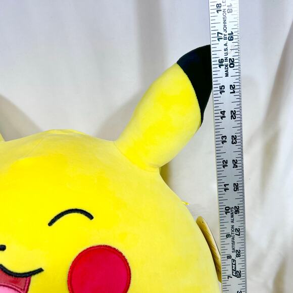 Squishmallow Winking Yellow Pikachu Pokemon 20” Plush 2023 New with Tags - Picture 9 of 9